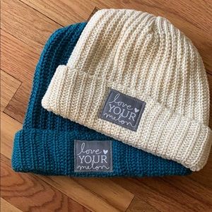 Love your melon cuffed beanie!